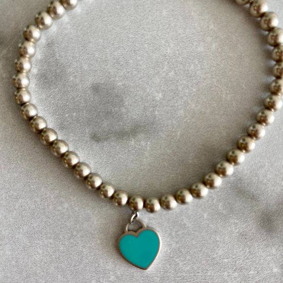 Tiffany & Co. Jewelry - Tiffany Blue Heart Tag Bead Bracelet